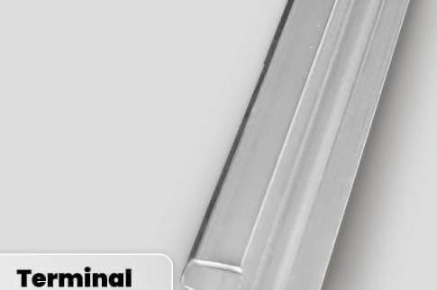 Perfil Terminal de aluminio para bordes y remates - EDMAR HOME